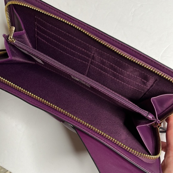 A New Day Purple Bow Detail Wristlet handbag - Picture 7 of 11